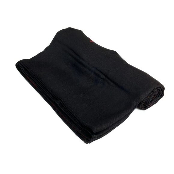 BALENCIAGA - Red Black Green Wool Silk Scarf